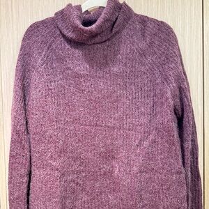 Aritzia talula purple mohair wool sweater turtleneck